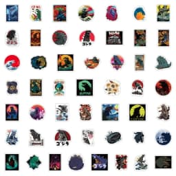 50pcs Godzilla Vs Kong Stickers King of The Monsters Laptop Logo Decal Macbook Cup Guitar Luggage Fridge Skateboard Bicycle Gift