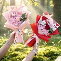 Artificial Flowers Creative Sanrio Hellokitty Bouquets Christmas Birthday Valentine Mother's Day Graduation Gifts