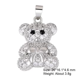 Juya 18K Gold Plated Cubic Zirconia Floating Flower Key Pendant Necklace Handmade Women Chocker Necklace Birthday Gift Jewerlry