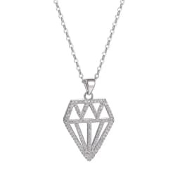 Juya 18K Gold Plated Cubic Zirconia Floating Flower Key Pendant Necklace Handmade Women Chocker Necklace Birthday Gift Jewerlry