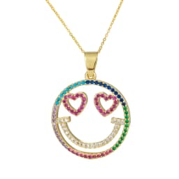 Juya 18K Gold Plated Cubic Zirconia Floating Flower Key Pendant Necklace Handmade Women Chocker Necklace Birthday Gift Jewerlry