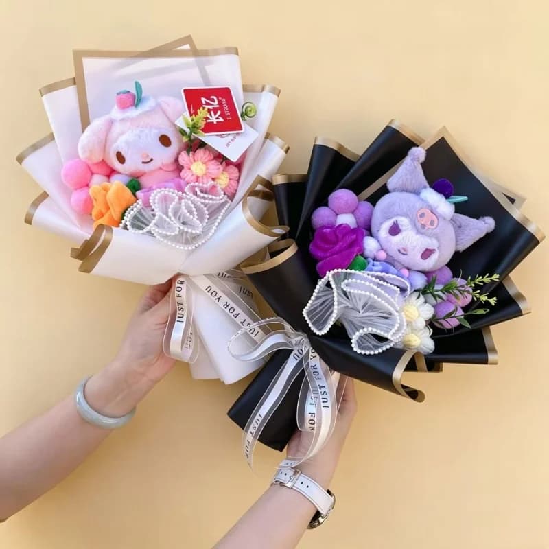 Authentic Hello Kitty Melody Kuromi Cinnamoroll Creative Sanrio Bouquets New Year Birthday Valentine Christmas Graduation Gift