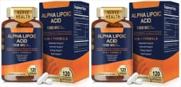 Alpha Lipoic Acid 6-in-1 Formula 1000mg,Antioxidant,Immunity,Energy Support,with Turmeric,Selenium,Vitamin C, E & B12,120 Count