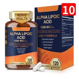 Alpha Lipoic Acid 6-in-1 Formula 1000mg,Antioxidant,Immunity,Energy Support,with Turmeric,Selenium,Vitamin C, E & B12,120 Count