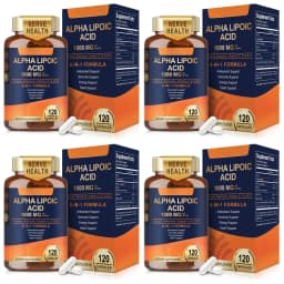 Alpha Lipoic Acid 6-in-1 Formula 1000mg,Antioxidant,Immunity,Energy Support,with Turmeric,Selenium,Vitamin C, E & B12,120 Count