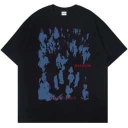 Harajuku Graphic Summer Oversized Men Short Sleeve Tshirts People Shadow Print T Shirt Streetwear Casual Cotton Tops Hip Hop Tee