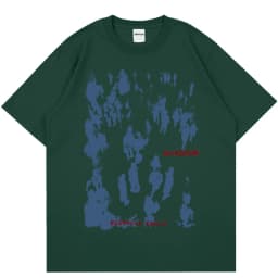 Harajuku Graphic Summer Oversized Men Short Sleeve Tshirts People Shadow Print T Shirt Streetwear Casual Cotton Tops Hip Hop Tee