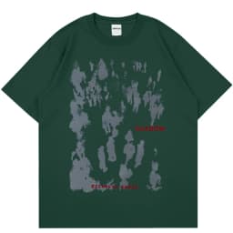 Harajuku Graphic Summer Oversized Men Short Sleeve Tshirts People Shadow Print T Shirt Streetwear Casual Cotton Tops Hip Hop Tee
