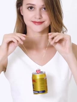 Sinya Hot Sale Promotion 18k Au750 Gold Necklace Clavicle Shine O Chain High Luster Good Quality for Women Ladies Girl DIY Use
