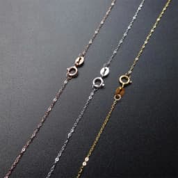 Sinya Hot Sale Promotion 18k Au750 Gold Necklace Clavicle Shine O Chain High Luster Good Quality for Women Ladies Girl DIY Use