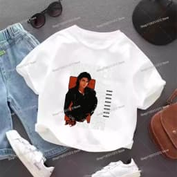 Vintage Michael Jackson Graphic T-shirt Summer Tops Short Sleeve Boys Clothes Fashion Hip Hop Casual Shirts Birthday Gifts Tees