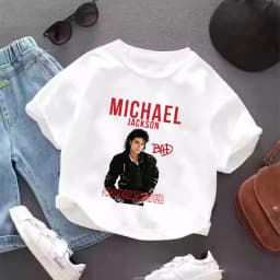 Vintage Michael Jackson Graphic T-shirt Summer Tops Short Sleeve Boys Clothes Fashion Hip Hop Casual Shirts Birthday Gifts Tees
