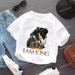 Vintage Michael Jackson Graphic T-shirt Summer Tops Short Sleeve Boys Clothes Fashion Hip Hop Casual Shirts Birthday Gifts Tees