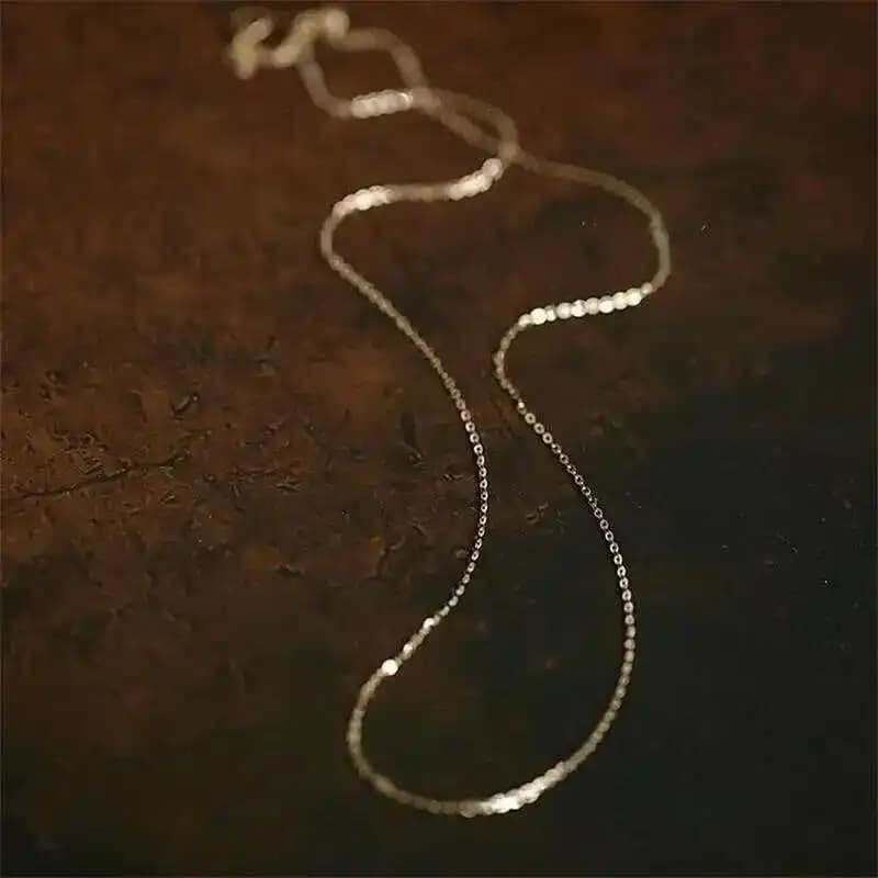 GOLDtutu14K Solid Gold Necklace, 1.1mm Minimal Simple Style Chain, Fine Jewelry, Real Au585 for Women, Girl, 2025, ok1001