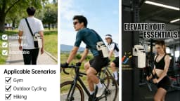 Magnetic Gym Bag Large Capacity Magnetic Carrier Bag With Phone Pocket Portable Gym Water Bottle Pouch Gym Accessories Organizer