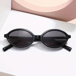 Y2K Style Oval Women'S Glasses Small Frame Fashionable Vintage with Decorate Function for Women Men