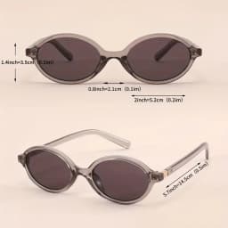 Y2K Style Oval Women'S Glasses Small Frame Fashionable Vintage with Decorate Function for Women Men