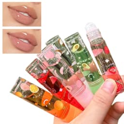 6 Color Plumping Clear Lip Oil Mirror Water Lip Gloss Lip Glaze Transparent Liquid Lipstick Moisturizing Fruit Lips Care Make Up
