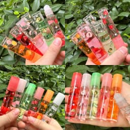6 Color Plumping Clear Lip Oil Mirror Water Lip Gloss Lip Glaze Transparent Liquid Lipstick Moisturizing Fruit Lips Care Make Up