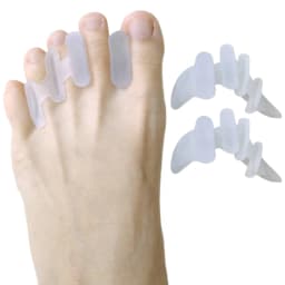 2pieces=1pair Hammer Toe Splitter Hallux Valgus Gel Insole Silicone Separators Correction Overlapping Orthopedic Foot Care