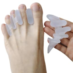 2pieces=1pair Hammer Toe Splitter Hallux Valgus Gel Insole Silicone Separators Correction Overlapping Orthopedic Foot Care