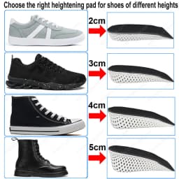 Height Increase Half Shoe Insoles Heel Insert Sport Cushion EVA Memory Foam Heel Lifting 2/3/4/5CM Taller Invisible Heighten Pad