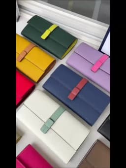 Luxury Genuine Leather Women Long Wallet Female Card Holder Clutch Bag Classic Ladies Fashion Design Leather Coin Purse