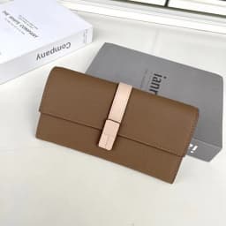 Luxury Genuine Leather Women Long Wallet Female Card Holder Clutch Bag Classic Ladies Fashion Design Leather Coin Purse