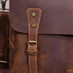 S.WORKER Vintage Genuine Leather Men's Briefcase 14” Laptop Messenger Bag Crazy Horse Cowhide Casual Shoulder Bag Handbags