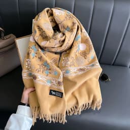 New Winter Warm Cashmere Scarf for Women Embroidery Pashmina Blanket Thick Shawl Wrap Neckerchief Fashion Bufanda Echarpe Poncho
