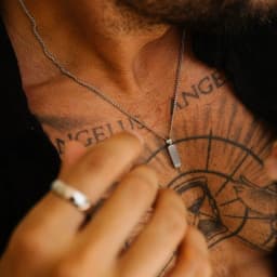Simple Stainless Steel Brushed Craftsmanship Small Tag Necklace Retro Men Pendant Necklace Fashion Titanium Steel Jewelry