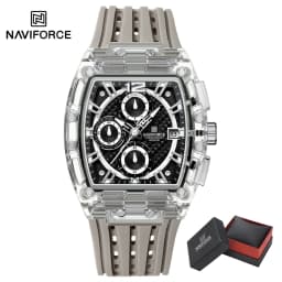 NAVIFORCE Fashion Sports Watches for Man Quartz Chronograph 50M Waterproof Date Display Silicone Band Watch Man Daily Wear Clock