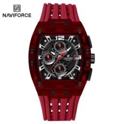 NAVIFORCE Fashion Sports Watches for Man Quartz Chronograph 50M Waterproof Date Display Silicone Band Watch Man Daily Wear Clock
