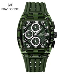 NAVIFORCE Fashion Sports Watches for Man Quartz Chronograph 50M Waterproof Date Display Silicone Band Watch Man Daily Wear Clock