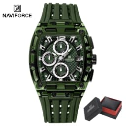 NAVIFORCE Fashion Sports Watches for Man Quartz Chronograph 50M Waterproof Date Display Silicone Band Watch Man Daily Wear Clock