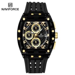 NAVIFORCE Fashion Sports Watches for Man Quartz Chronograph 50M Waterproof Date Display Silicone Band Watch Man Daily Wear Clock