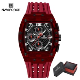 NAVIFORCE Fashion Sports Watches for Man Quartz Chronograph 50M Waterproof Date Display Silicone Band Watch Man Daily Wear Clock