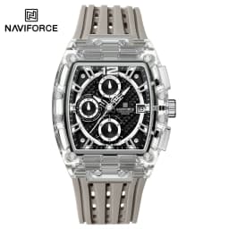 NAVIFORCE Fashion Sports Watches for Man Quartz Chronograph 50M Waterproof Date Display Silicone Band Watch Man Daily Wear Clock