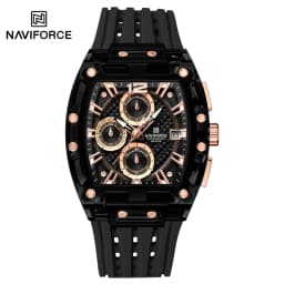 NAVIFORCE Fashion Sports Watches for Man Quartz Chronograph 50M Waterproof Date Display Silicone Band Watch Man Daily Wear Clock