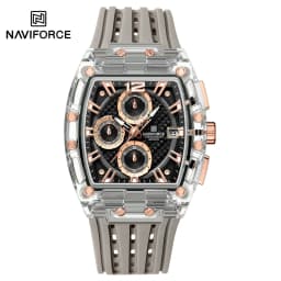 NAVIFORCE Fashion Sports Watches for Man Quartz Chronograph 50M Waterproof Date Display Silicone Band Watch Man Daily Wear Clock