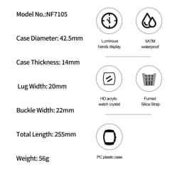 NAVIFORCE Fashion Sports Watches for Man Quartz Chronograph 50M Waterproof Date Display Silicone Band Watch Man Daily Wear Clock