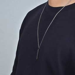 Waterproof Pillar Necklaces for Men Women,Stainless Steel Rectangle Vertical Bar Pendant Necklace,Simple Casual Collar Gifts