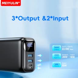 50000mAh Large Capacity Power Bank 22.5W USB C Fast Charger For iPhone 17 Samsung Xiaomi Portable Mobile External Spare Battery