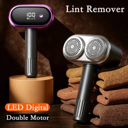Electric Clothes Lint Remover Double Blades High‑Speed Lint Shaver Hair Ball Trimmer USB Rechargeable Fluff Fuzz Remover