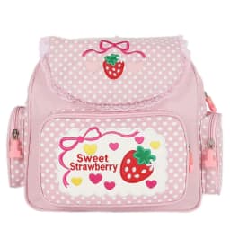 Pink Cute Embroidery Strawberry Girl's Schoolbag Student Birthday Gift 2026 New Japanese Cartoon Pink Fruit Backpack Book Bags