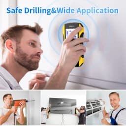 FNIRSI WD-01 WD-02 Metal Detector Wall Scanner with Newly Designed Positioning Hole for AC Live Cable Wires Metal Wood Stud Find