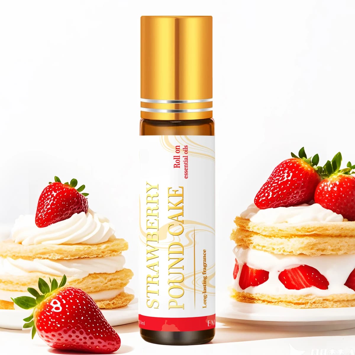 10ml Strawberry Pound Cake Fragrance Oils Roller Ball Natural Fragrance Mini Holiday Gifts