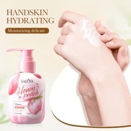 150g Peach Hand Cream, Rich in Glycerin, Peach Extract Essence, and Tocopherol, with a Moisturizing Texture That Is Non-Greasy, Can Nourish Dry Skin, and Can Be Used for Hand, Foot, and Body Care, Keeping Skin Hydrated, Soft, Smooth, and Radiant. Suitable for Rough and Dry Skin.