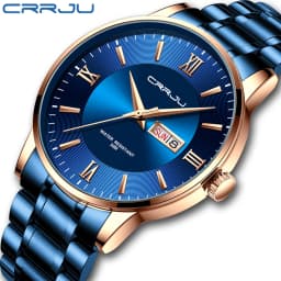 2021 CRRJU Top Brand Luxury Sport Watches Mens Quartz Wristwatch Fashion Watch Men 30ATM Waterproof Date Clock Relogio Masculino