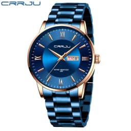 2021 CRRJU Top Brand Luxury Sport Watches Mens Quartz Wristwatch Fashion Watch Men 30ATM Waterproof Date Clock Relogio Masculino